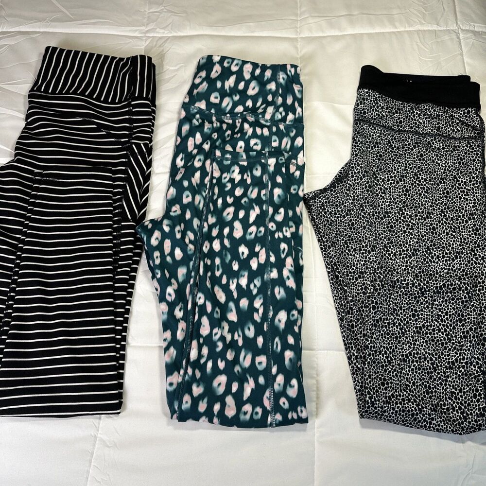 Leggings Lot 3 Women's Large Mix Brands Yoga Pants Training Running Sportswear